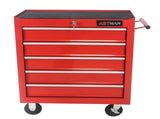5 DRAWERS MULTIFUNCTIONAL TOOL CART WITH WHEELS-RED 23626392