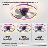 Ceiling Fans with Lights Dimmable LED Embedded installation of thin modern ceiling fans W1340120485