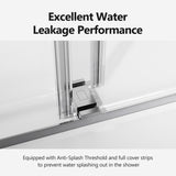 68-72 inches *76 inches Frameless Double Sliding Soft-Close Shower Door, 3/8 inches Thick W1552P174981