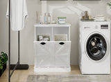 Two-Compartment Tilt-Out Laundry Sorter Cabinet-White W282P190993