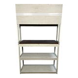39.37" White and Rustic Brown color 5-Tier Bakers Rack for Kitchen with Storage, Coffee Bar, Kitchen W1412P230434