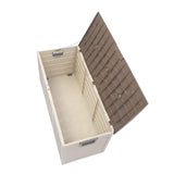 ZNTS 75gal 260L Outdoor Garden Plastic Storage Deck Box Chest Tools Cushions Toys Lockable Seat 98777319