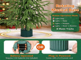 2 FT Rotating Pre-Lit Mini Christmas Tree with 8 Songs, Warm White LED Lights, PE Artificial Spruce 20392552