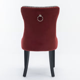 Furniture, Modern, High-end Tufted Solid Wood Contemporary PU and Velvet Upholstered Dining Chair 94894593