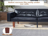 Modern PU Leather Futon Sofa with Tufted Backrest, Adjustable Reclining Couch with Wood & Metal 60542537