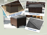 2 Pieces Wicker Outdoor Ottomans 04920021