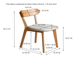 (Set of 2 pcs) Dining Chairen FAS Grade Oak Natural Made in North America 100% Dirt-free W1283P256524