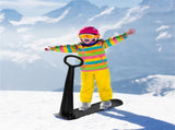 Safe Kids Snow Scooter - Raised Anti-Slip Spots, Directional Bottom, Easy Steering & Balance-Black 78128944