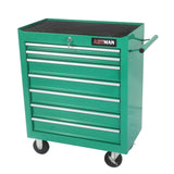 7 DRAWERS MULTIFUNCTIONAL TOOL CART WITH WHEELS-GREEN W1102126231