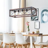 (Same as W1340P155968/L1011-RW) 5-Light Retro Farmhouse Chandelier For Kitchen, Living, Dining W1340P206645