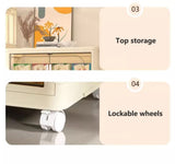 19.69" Side Wide Folding Storage Cabinet ,5 Tiers,19.69"11.81"50.00",Collapsible Storage Bins with 06151378