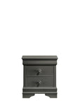 Blaze Modern Style 2-Drawer Night stand Made with Wood in Metallic Gray B009P286644