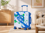 20 Inch PC Spinner Wheel Luggage, Carry on Suitcase, With Printed pattern and Combination Lock W2787P487165