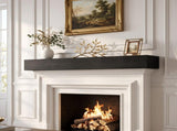 60'' Fireplace Mantel Pine Wood Wall-Mounted & Floating Shelf for Home Decor with Textured Wood W2640P534718