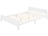 Queen Size Wood Platform Bed with Headboard and Wooden Slat Support WF289142AAK