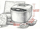 19 in 1 Automatic Bread Maker 2 LB with Nonstick Ceramic Pan 32593911