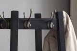 ZNTS Vassen Coat Rack w/ 3-Tier Storage Shelves in Black Finish T2574P164223