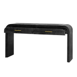 ZNTS Unique Retro Silhouette Console Table with Open Style, Two Top Drawers for Entrance, Dinning Room, 00491341