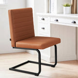 Dining Chairs Set of 2, Upholstered Kitchen Chairs with Metal Legs, Armless Chair with Comfortable T3593P338464