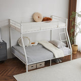 Twin Over Full Metal Bunk Bed for Kids Teens Adults, Heavy Duty Metal Bunk Bed with Ladder & 85584748