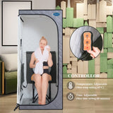 ZNTS Portable Full Size Grey Infrared Sauna tent–Personal Home Spa, with Infrared Panels, Heating Foot W782124130