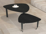 360 degree Rotatable modern Coffee Table for Living Room, solid wood legs with simply assemble W2899P372756
