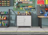 Sturdy Metal Tool Storage Cabinet with Wheels - Tool Storage Cabinet for Garage, Office, and Home T2398P222836