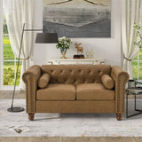 Classic Traditional Living Room Upholstered Sofa with high-tech Surface/ Chesterfield Tufted W1708141948