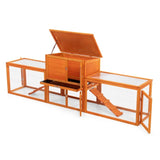 ZNTS Large three box rabbit cage,for Indoor and Outdoor Use, orange W2181P163957