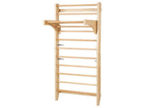Wood Ladder Wall Gym, 10-Level Indoor Jungle Gym with Pull-Up Bar, 220lbs Loading Capacity for Kids 33471923