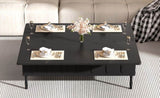 U-Can Lift-Top Coffee Table with 2 Drawers, Modern Space Saving Center Table with N724P292514B