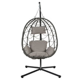 ZNTS Egg Chair Stand Indoor Outdoor Swing Chair Patio Wicker Hanging Egg Chair Hanging Basket Chair 91056287