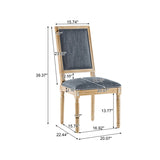 French Country Dining Chairs Elegant Cane Backrest & Upholstered Seats with Fluted Legs N767P263677H