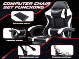 Video Game Chairs for Adults, PU Leather Gaming Chair with Footrest, 360&degSwivel Adjustable Lumbar 79821020