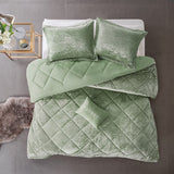 King/Cal King Velvet Comforter Set with Throw Pillow B035P203259