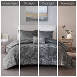 Twin/Twin XL Velvet Duvet Cover Set with Throw Pillow B03596049