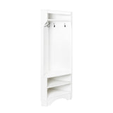Minimalist Corner Hall Tree with Shoe Bench, Versatile Entryway Coat Rack with 4 Hooks, Corner 91318106