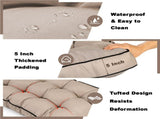 Outdoor Bench Cushion, 63 20 4 Inch, Tufted Waterproof Swing Cushion with Ties, for Patio Bench 49674347