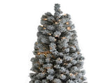 7.5ft Pointed Pencil Shape PVC Material Green Flocking 350 Warm Color Clearance Lights 641 Branches 44700943
