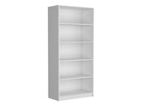 Vinton 4-Tier Bookcase with Modern Storage for Books and Decor, White B097P167418