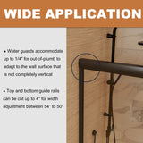 50in. -54 in. x 72 in. Traditional Sliding Shower Door in Matte black with Clear Glass W637123851