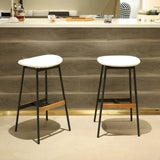 Modern Set of 2 Bar Stools Comfortable & Stylish Counter Height and Bar Height Bar Stools,Soft W2105P145999