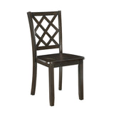 Classic Transitional 5pc Dining Set Dining Table and Four Side Chairs Set Charcoal Finish B011P144223