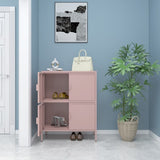 40 inches high metal storage locker with 4 doors, suitable for home office use. T3421P312361