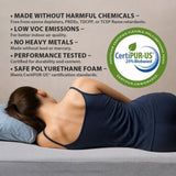Memory Foam Infused Futon Mattress Full XL Washable Removable Cover, Heavy-Duty Zipper, Thick B181P351990