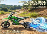 Green 24V 350W Electric Dirt Bike - Twist Grip Throttle up to 15 MPH Speed Limit Ideal for Ages 13 51782273