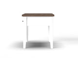 53 inch Writing Desk, No Assembly Required, Jasmine Whitewash and Barnwood Finish B108P160167