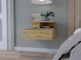 Augusta Floating Nightstand with 2-Tier Shelf and 1-Drawer B128P148658