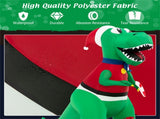 6FT Inflatable Christmas Dinosaur Santa Hat/Vest Gift Boxes, Bright LED Lights, Waterproof 30198205