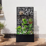 Metal Garden Bed with Trellis, 70 Inch Height Metal Planter Box with Trellis, Garden Box for 60517472